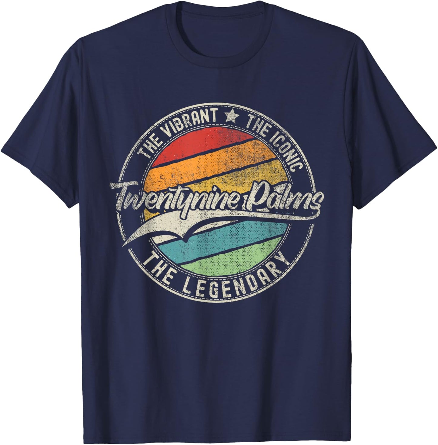 Twentynine Palms CA | California | Vintage Distressed T-Shirt - T-Shirt | Navy