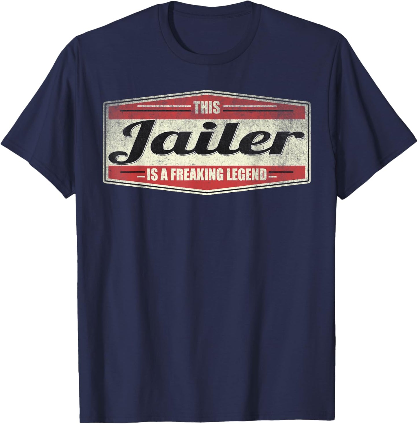 Funny Profession Quote Vintage Jailer T-Shirt - T-Shirt | Navy