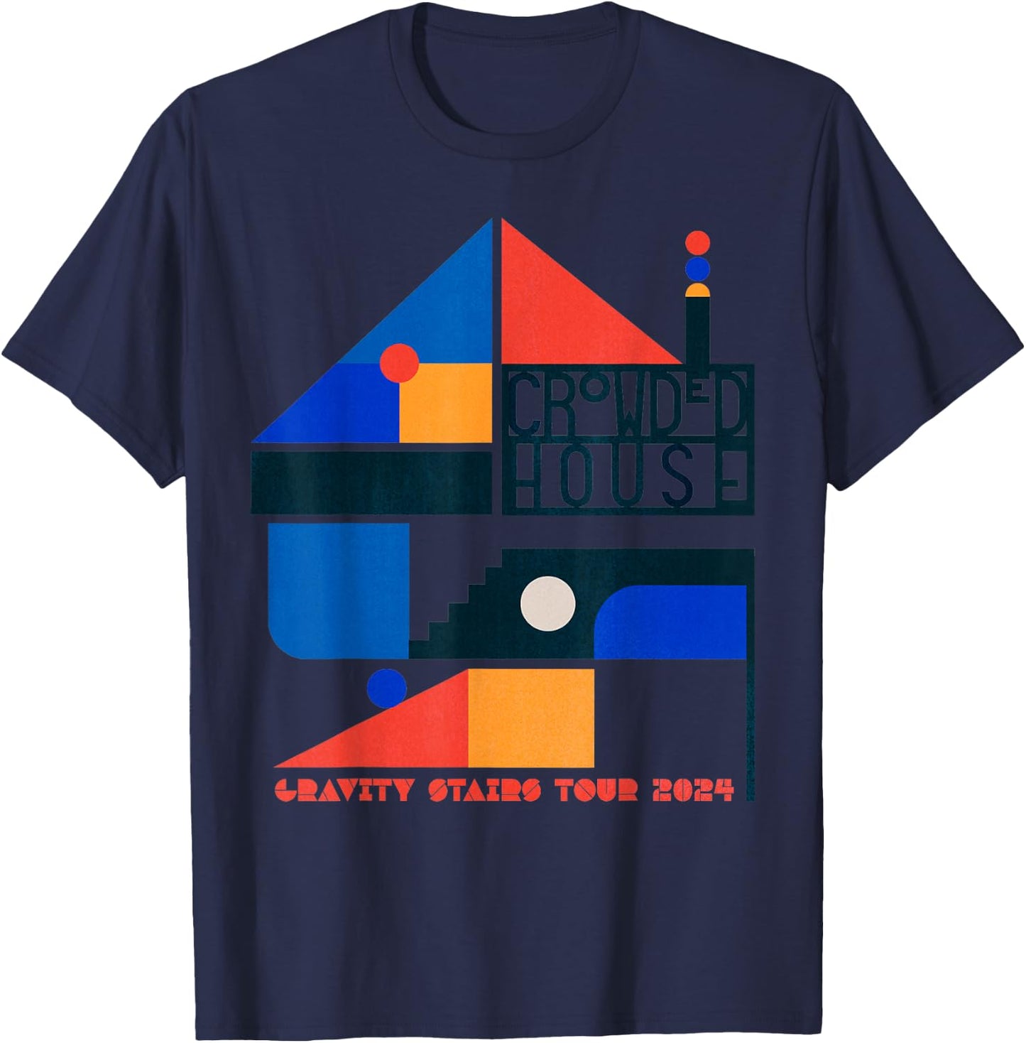 Crowded House – Gravity Stairs T-Shirt - T-Shirt | Navy