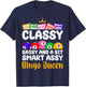Bingo Player CLASSY SASSY AND A BIT SMART ASSY BINGO QUEEN T-Shirt - T-Shirt | Navy