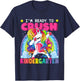 Back To School Unicorn I'm Ready To Crush Kindergarten Kid T-Shirt - T-Shirt | Navy