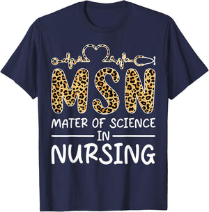 Master Of Science In Nursing Student Graduation Funny Gift T-Shirt - T-Shirt | Navy