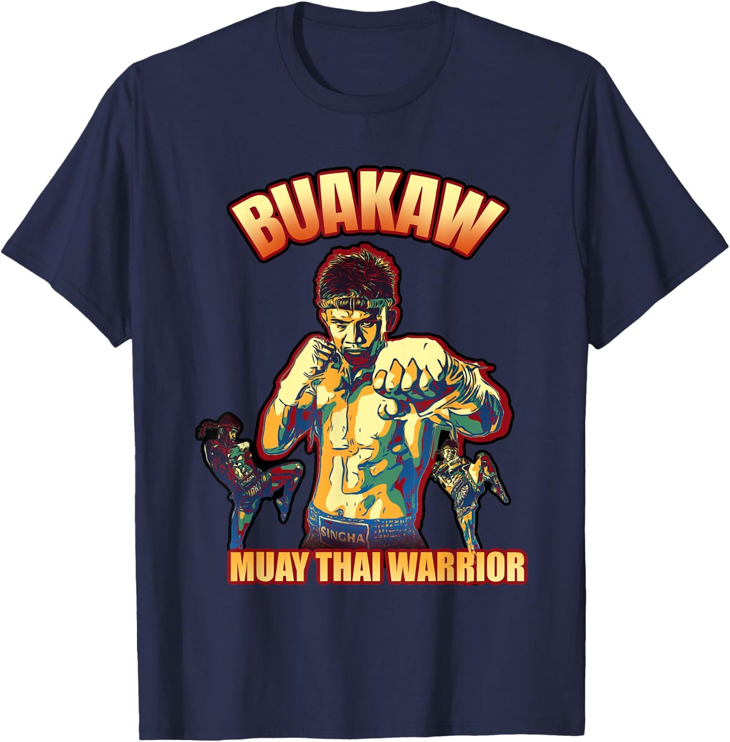 Buakaw - Muay Thai warrior T-Shirt - T-Shirt | Navy