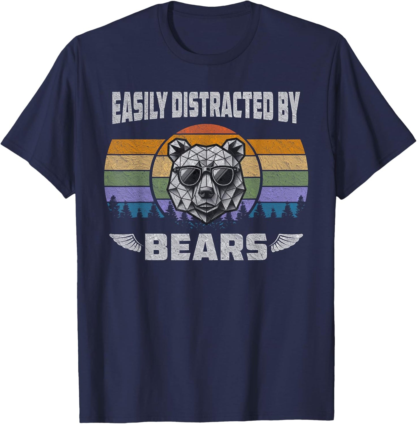 Gay Bear Pride Easily Distracted By Bears Women T-Shirt - T-Shirt | Navy