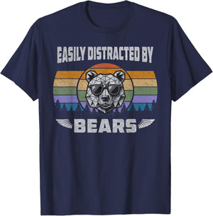 Gay Bear Pride Easily Distracted By Bears Women T-Shirt - T-Shirt | Navy