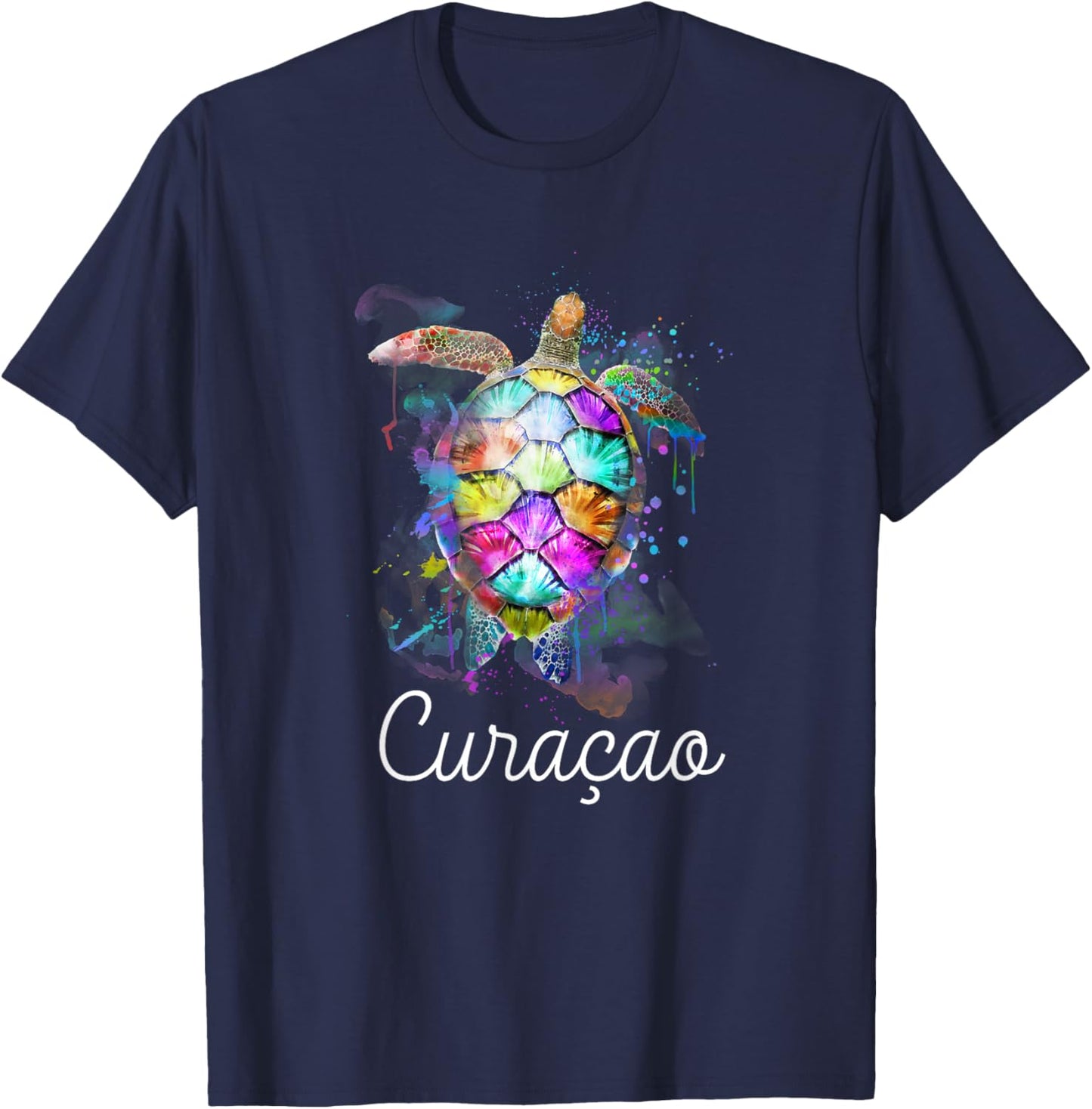 Curaçao Souvenir / Curacao Turtle / Curacao T-Shirt - T-Shirt | Navy