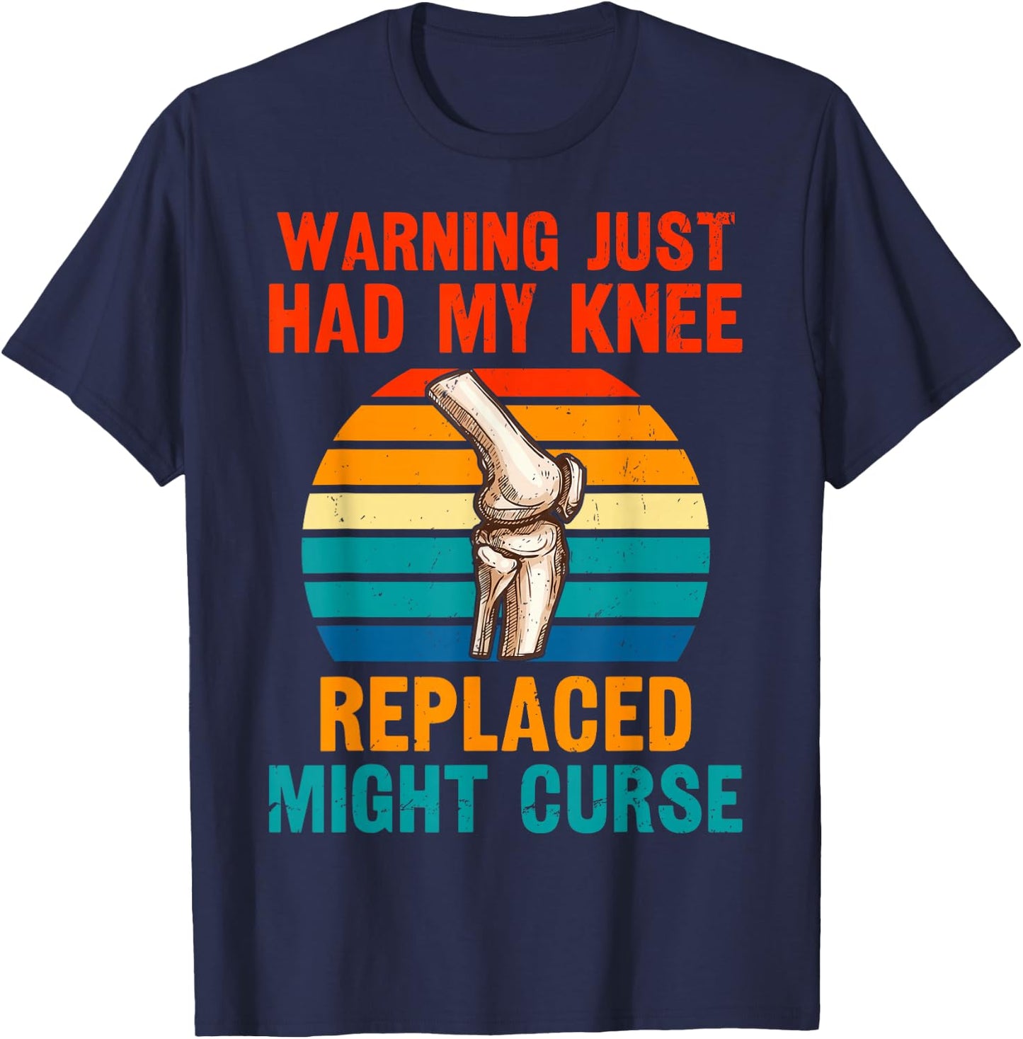 Knee Replacement warrior T-Shirt - T-Shirt | Navy