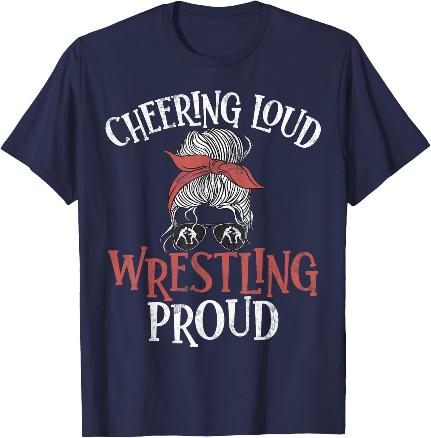 Wrestling Mom Wrestling Moms T-Shirt - T-Shirt | Navy
