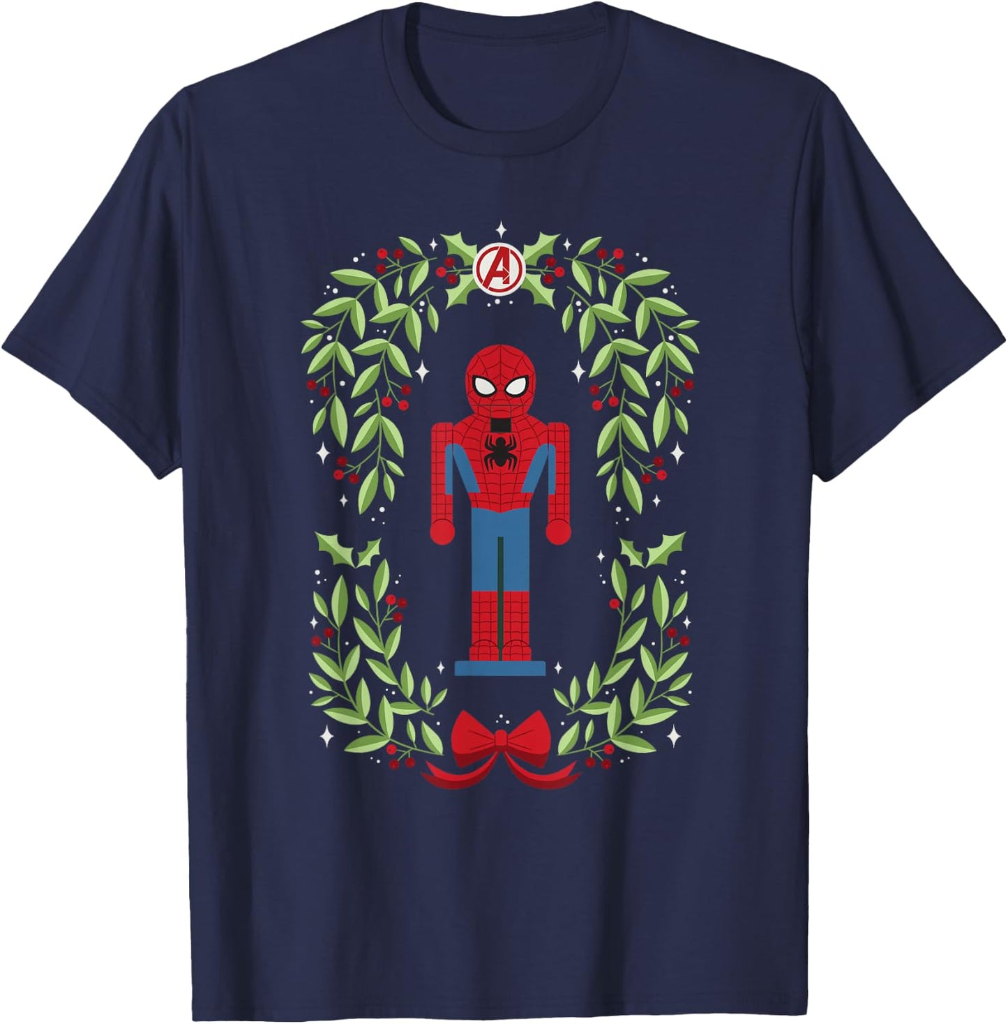 Marvel Holiday Christmas Avengers Spider-Man Nutcracker T-Shirt - T-Shirt | Navy