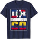 Dominican Republic and Colombia Mix Dominicana Colombian T-Shirt - T-Shirt | Navy