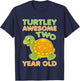 Turtley Awesome Two Year Old Kids 2nd Birthday Turtle T-Shirt - T-Shirt | Navy