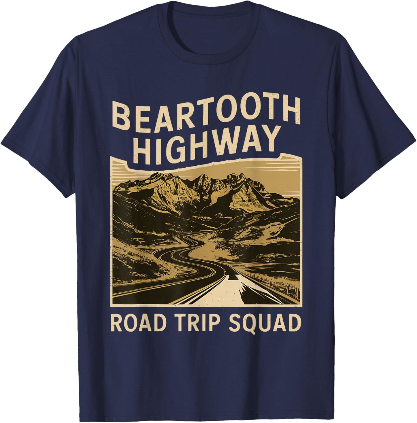 Beartooth Highway Road Trip Squad Souvenir T-Shirt - T-Shirt | Navy