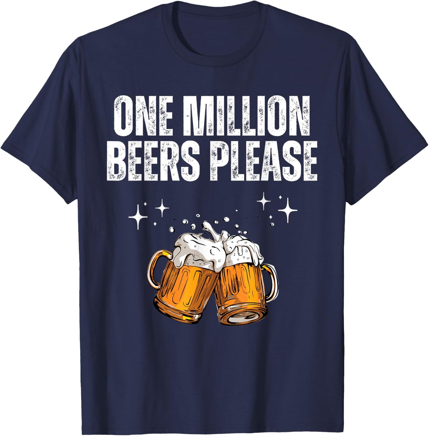 One Million Beers Please Vintage T-Shirt - T-Shirt | Navy