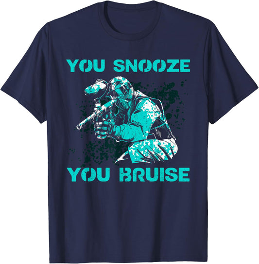 Funny Paintball Art Women Kids Paintball Player T-Shirt - T-Shirt | Navy