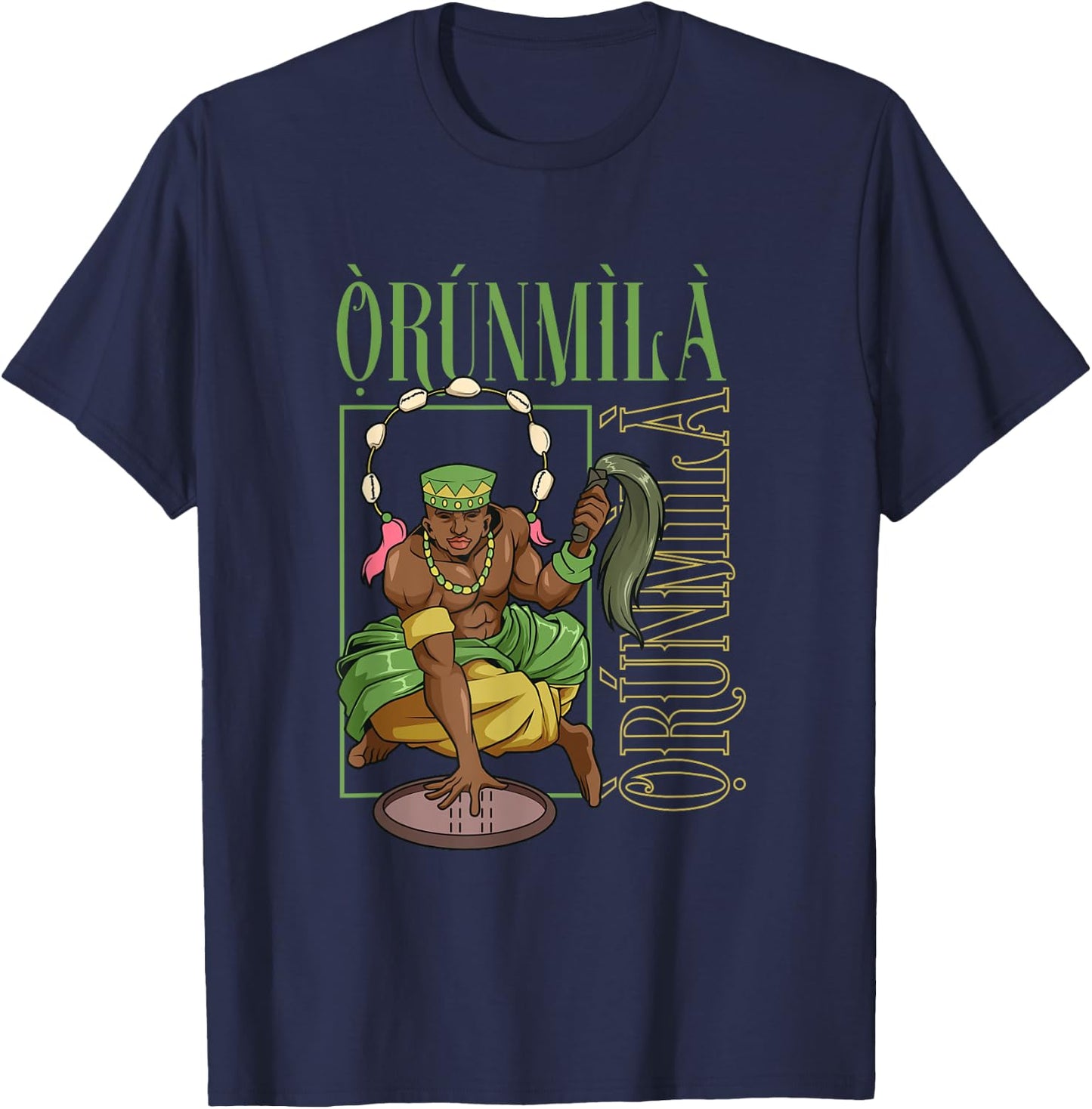 Yoruba God - Orunmila T-Shirt - T-Shirt | Navy