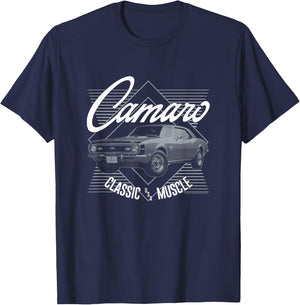 Chevrolet Camaro Classic Muscle USA | #33257 T-Shirt - T-Shirt | Navy