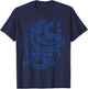 Japanese Dragon - Japanese Kanji Calligraphy Cool Dragon T-Shirt - T-Shirt | Navy