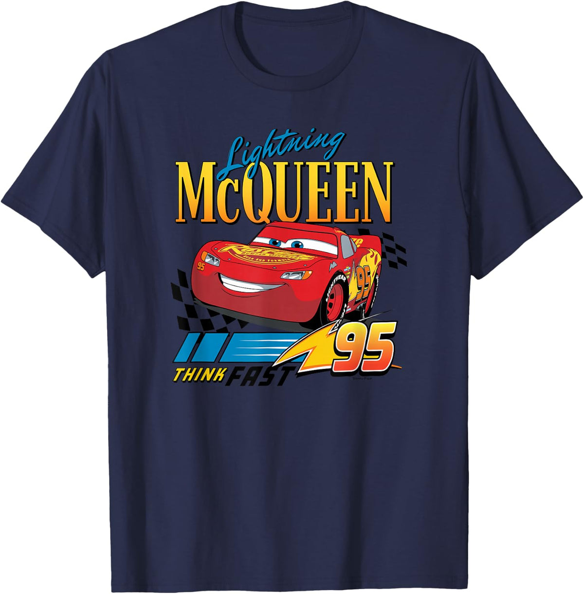 Cars - Lightning McQueen Think Fast T-Shirt - T-Shirt | Navy