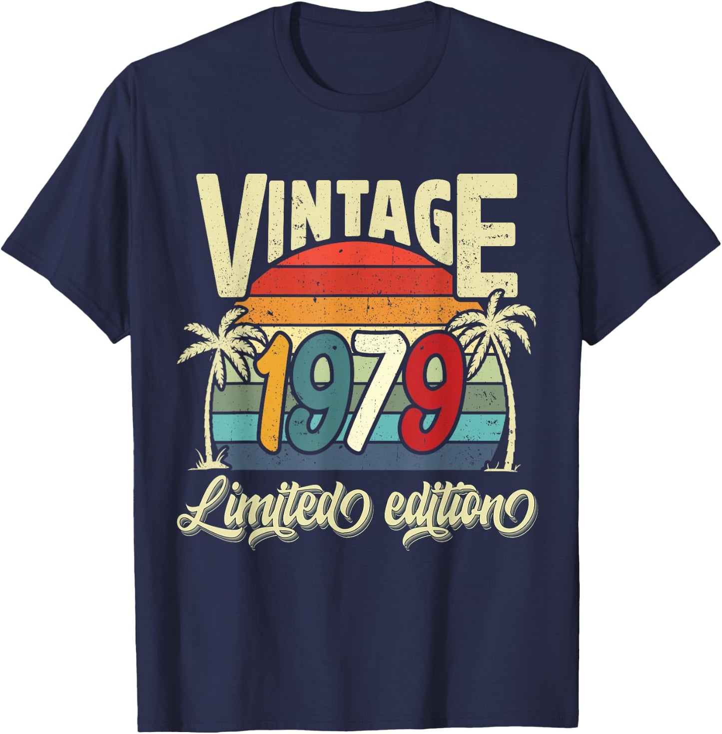 Vintage 1979 46th Birthday Limited Edition 46 Years Old Bday T-Shirt - T-Shirt | Navy