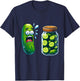 Funny Pickle Surprise Cucumber And Jar Of Pickles Boys Kids T-Shirt - T-Shirt | Navy
