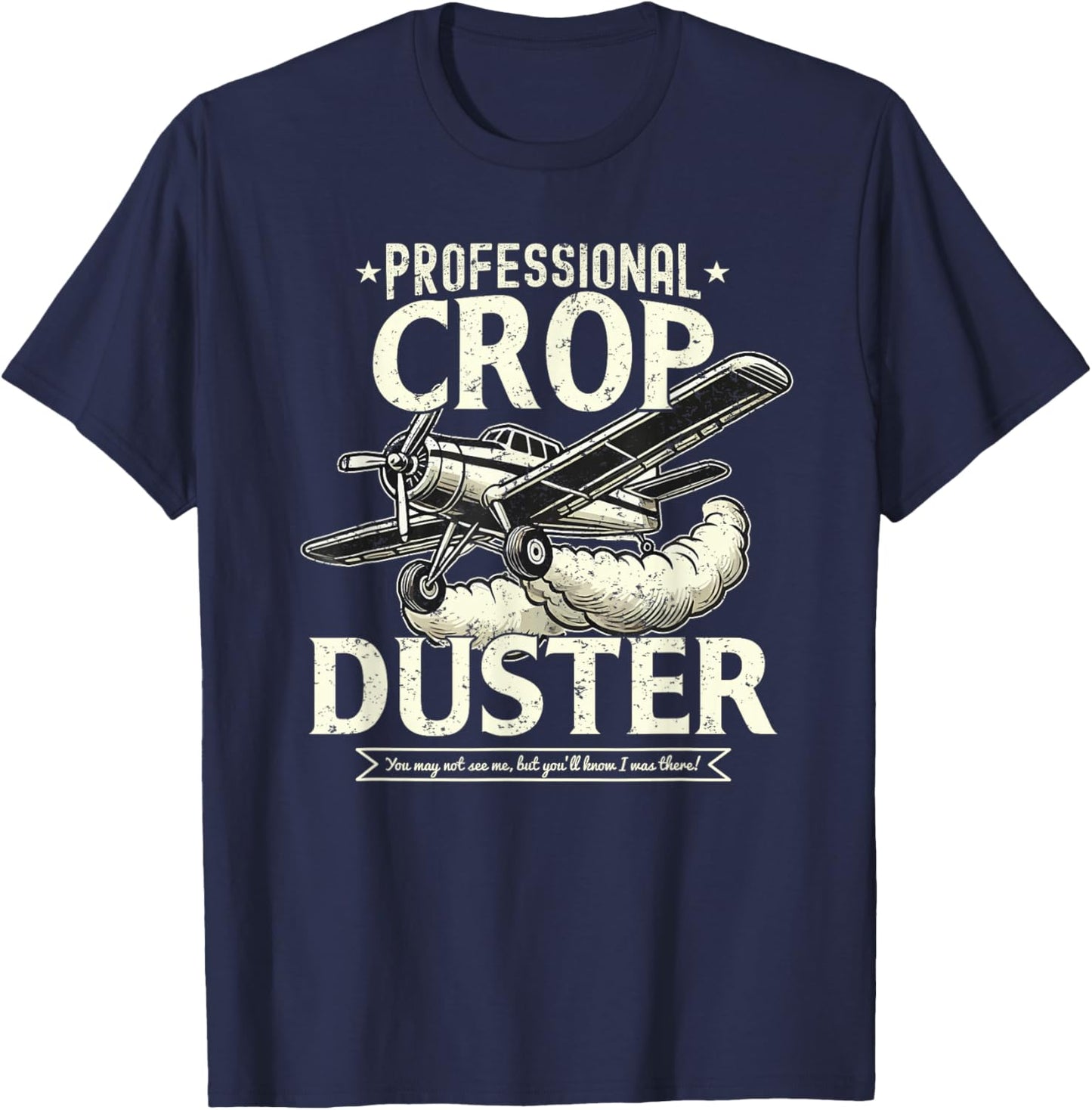 Crop Duster Funny Fart Plane Farting Humor T-Shirt - T-Shirt | Navy