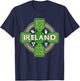 Ireland St Patrick Day Celtic Cross Green T-Shirt - T-Shirt | Navy
