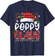 Poppy Claus Christmas Lights Pajama Family Matching T-Shirt - T-Shirt | Navy
