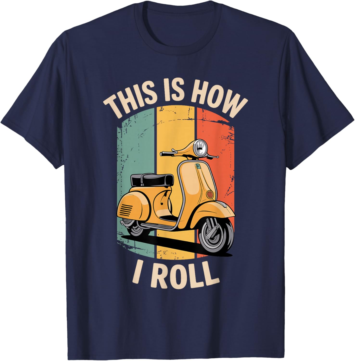 Funny Scooter Design Women Scooter Rider Moped T-Shirt - T-Shirt | Navy