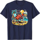 Funny Crab Drinking Beer Beach Men Women T-Shirt - T-Shirt | Navy