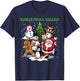 Christmas Squad Dancing Santa and Friends Cute Xmas T-Shirt - T-Shirt | Navy
