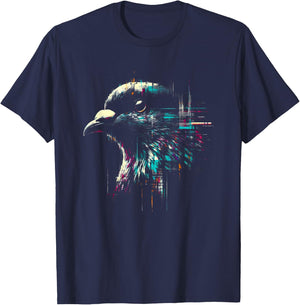 Pigeon Face - Vintage Graphic Pigeon Breeder Bird Lover T-Shirt - T-Shirt | Navy