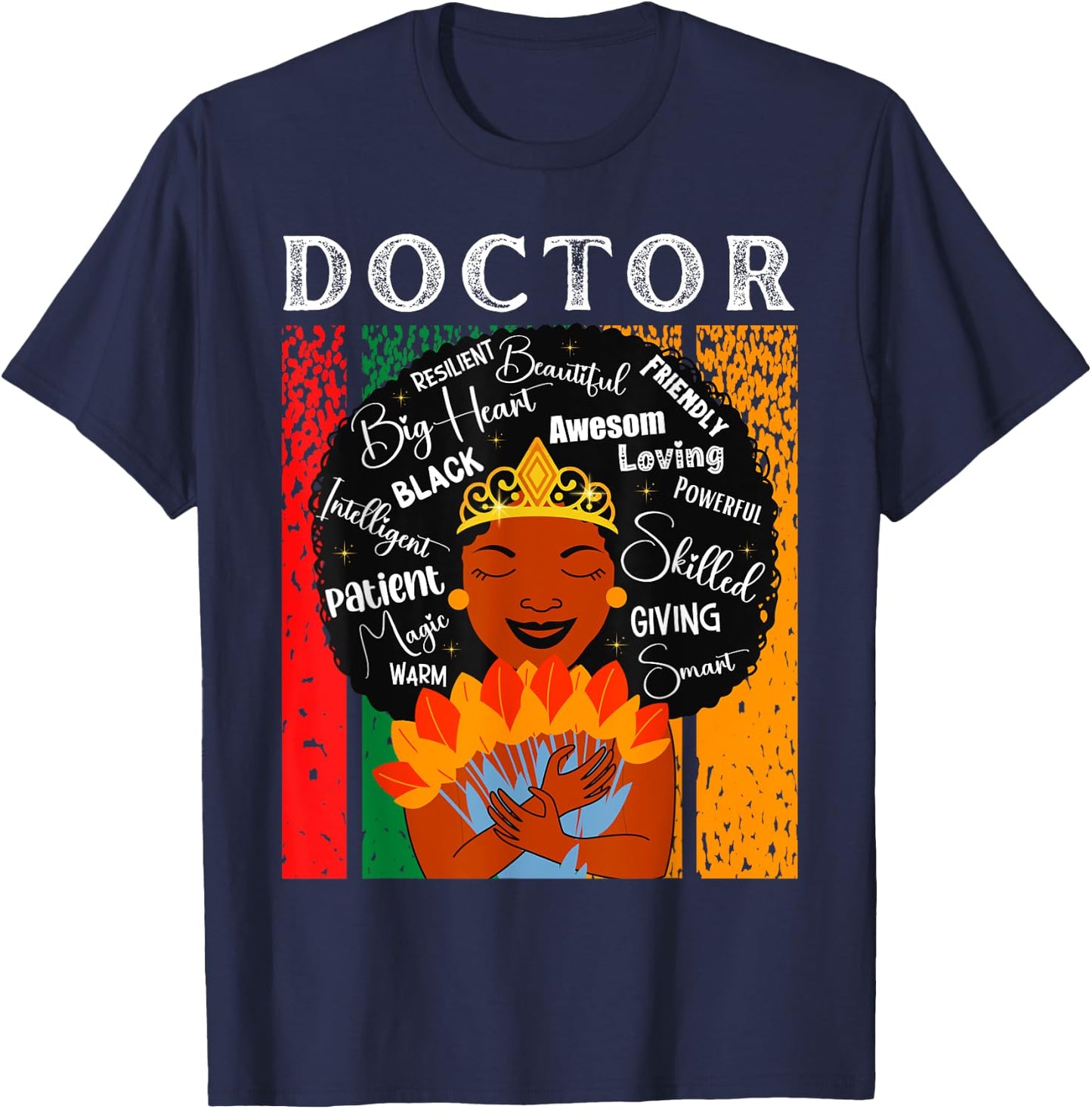 Black Doctor Queen Black History Month Melanin Women T-Shirt - T-Shirt | Navy