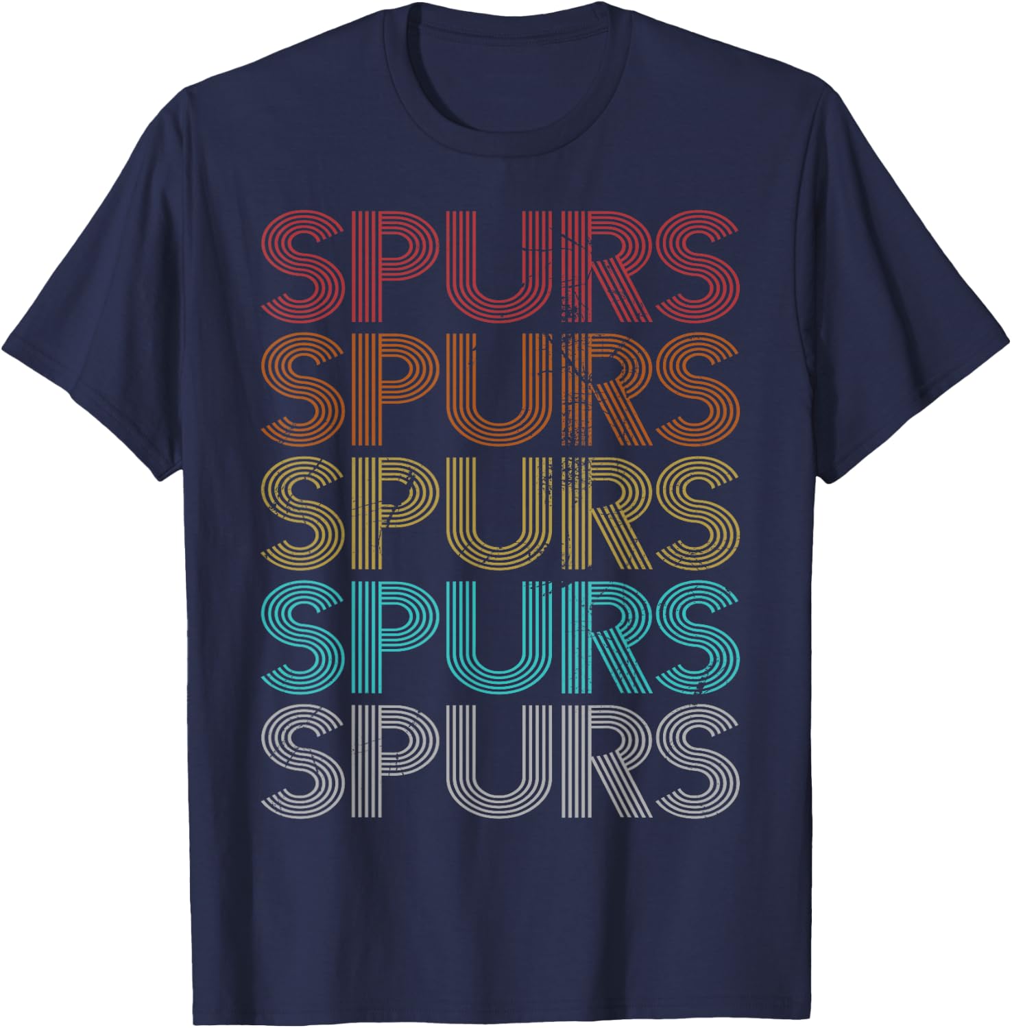 Retro Vintage Spurs T-Shirt - T-Shirt | Navy