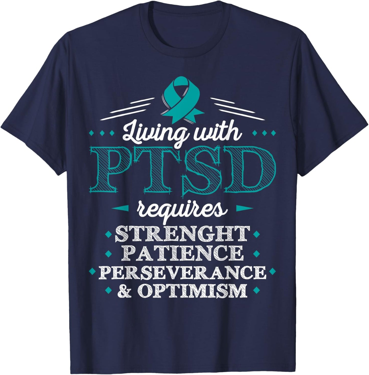 Posttraumatic Stress Disorder T Shirt PTSD T-Shirt - T-Shirt | Navy