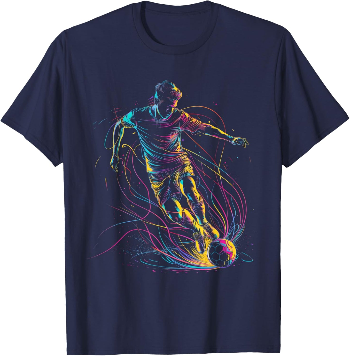 Soccer Player Sports T-Shirt - T-Shirt | Navy