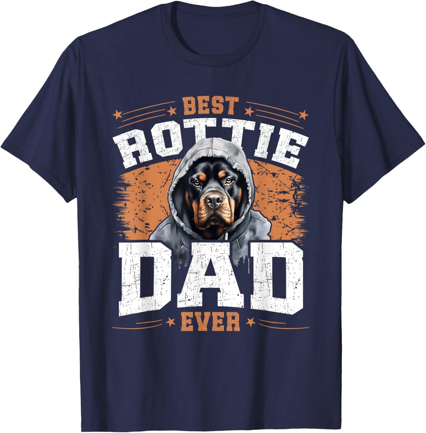 Rottie Dad Funny Rottweiler Dad Dog T-Shirt - T-Shirt | Navy