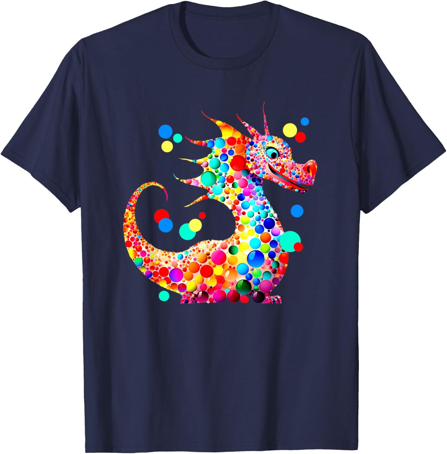 Dot Day Dragon Lovers September Dot Day Art Design T-Shirt - T-Shirt | Navy