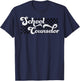 School Counselor Appreciation Week Women Men Retro Groovy T-Shirt - T-Shirt | Navy