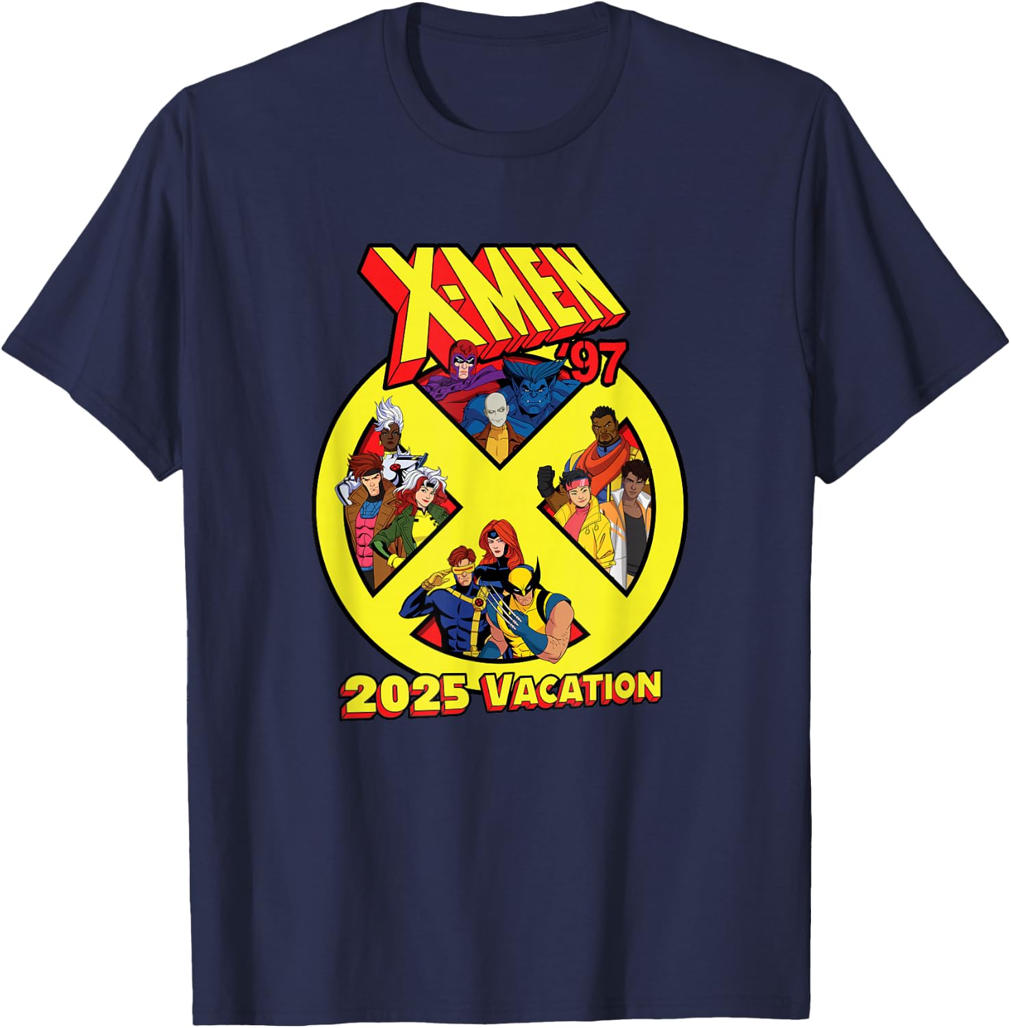 Marvel X-Men ’97 Matching Group Trip 2025 Vacation T-Shirt - T-Shirt | Navy