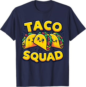 Funny Taco Squad Cute Mexican Food Lover T-Shirt - T-Shirt | Navy