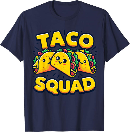 Funny Taco Squad Cute Mexican Food Lover T-Shirt - T-Shirt | Navy