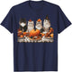 Thanksgiving Cats Dinner Feast Vintage Fall Men Women Kids T-Shirt - T-Shirt | Navy