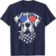 Great Dane Dog Dad Patriotic 4th of July American US Flag Women Kids Men T-Shirt - T-Shirt | Navy