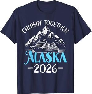 Alaska Cruise 2026 Family Friends Vacation Travel Matching T-Shirt - T-Shirt | Navy