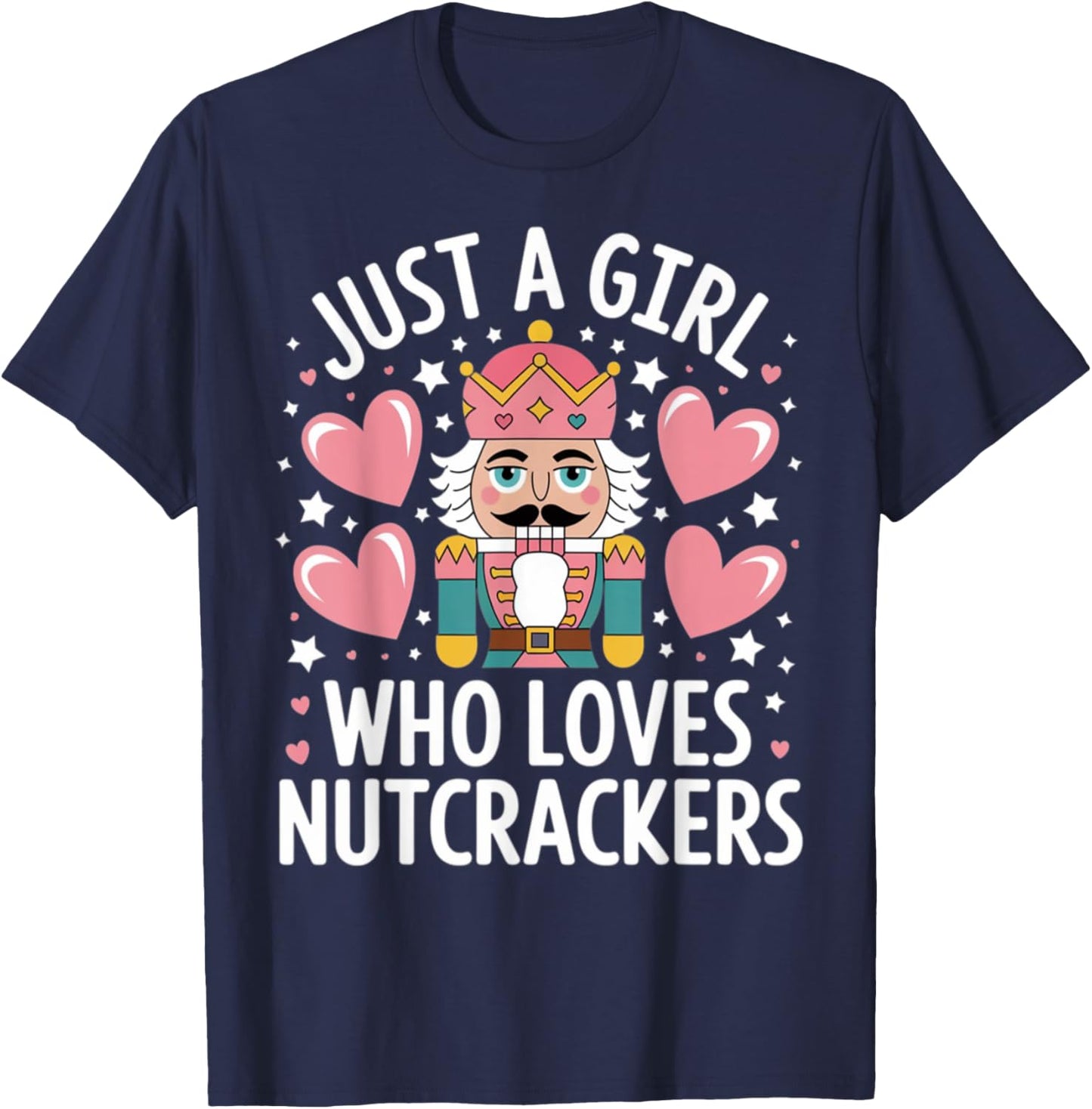 Just a Girl Who Loves Nutcrackers Christmas Ballet T-Shirt - T-Shirt | Navy