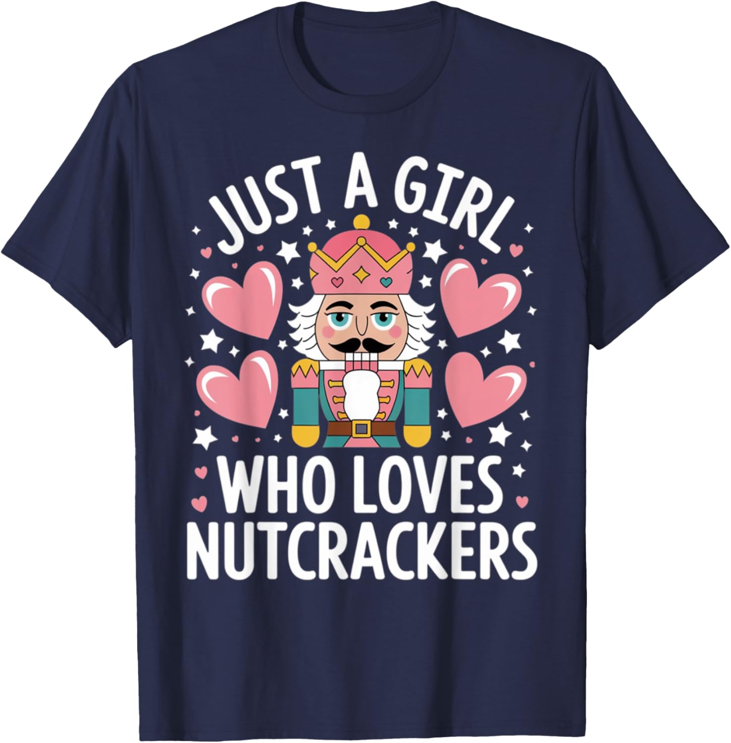 Just a Girl Who Loves Nutcrackers Christmas Ballet T-Shirt - T-Shirt | Navy