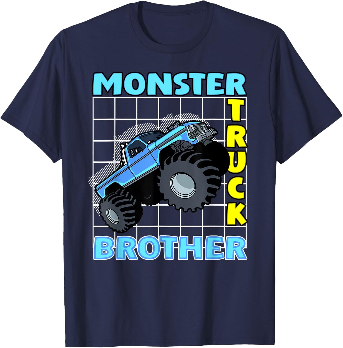 Monster Truck Brother Monster Truck Family Fans T-Shirt - T-Shirt | Navy