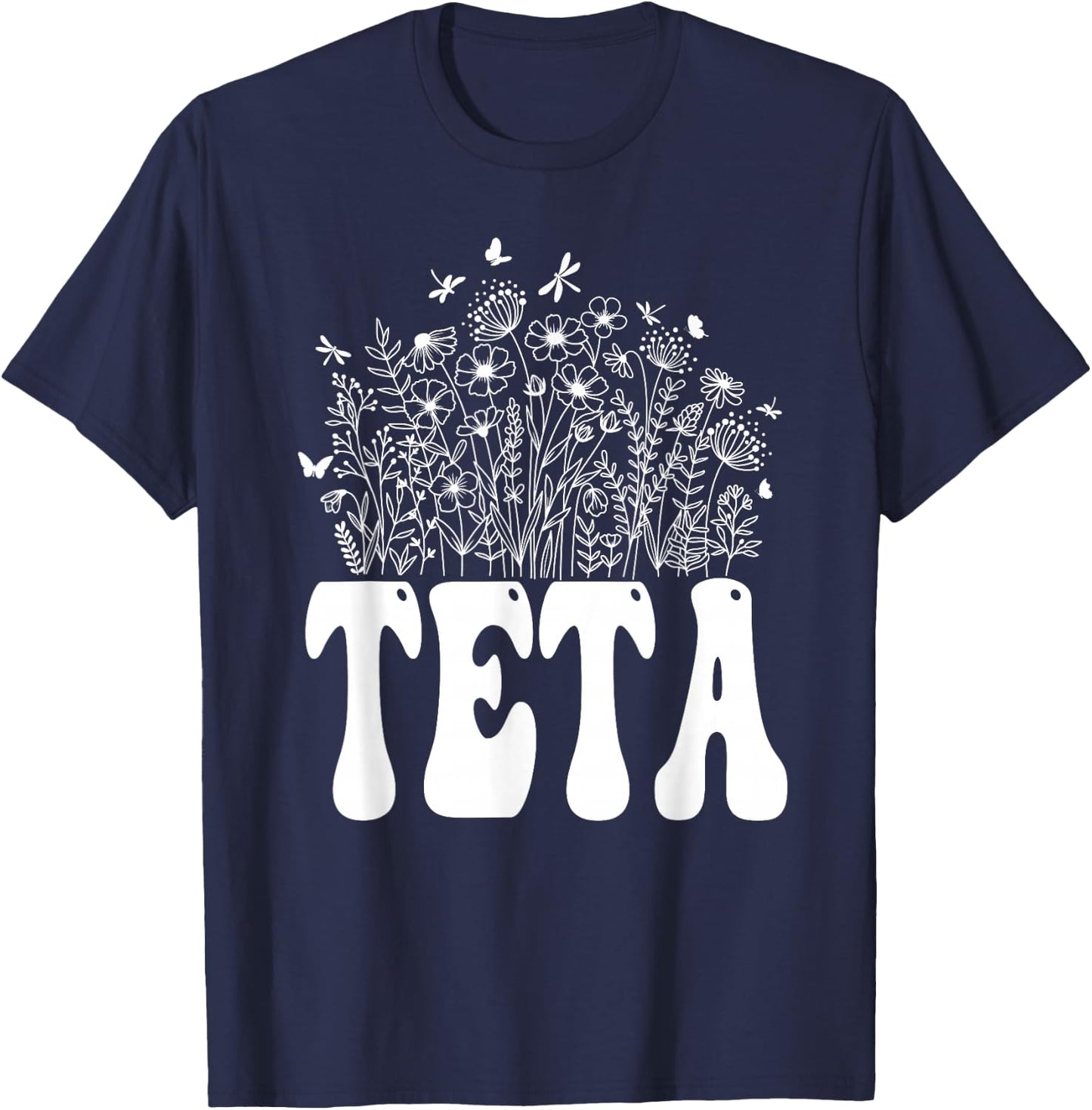 Floral TETA Wildflower Graphic T-Shirt - T-Shirt | Navy