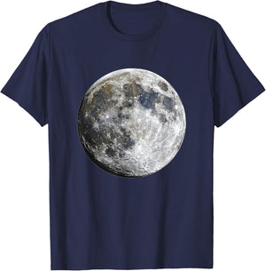 Full Moon Space Science T-Shirt - T-Shirt | Navy
