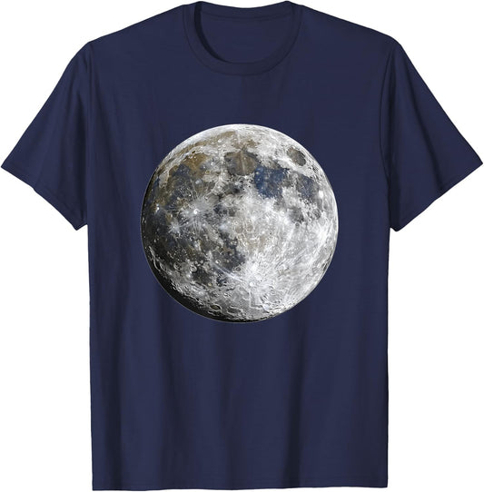 Full Moon Space Science T-Shirt - T-Shirt | Navy
